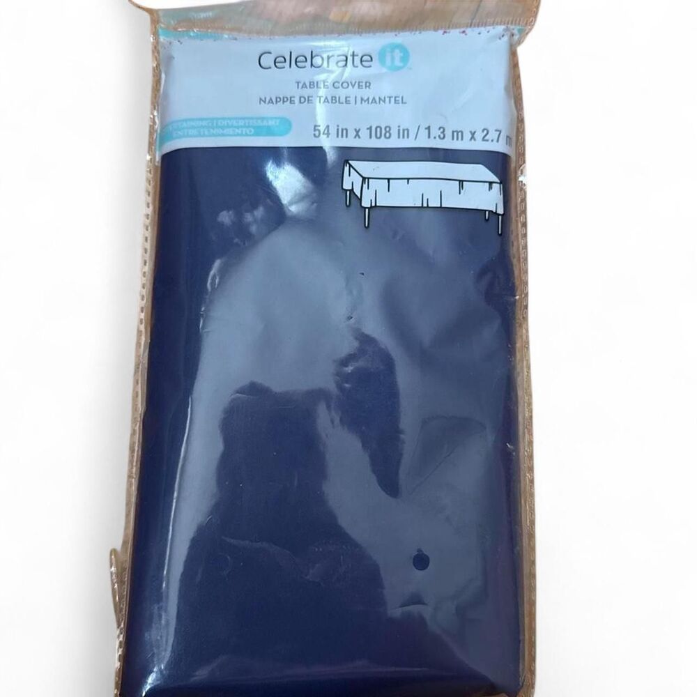 Navy Blue Plastic Tablecloth 54" x 108" Party Table Cover New